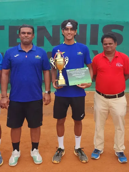 The winner of the boys' singles at the 4th Shri Rajesh Patel Memorial Super-Series AITA Tennis Tournament.