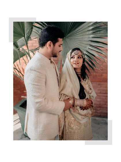 An intimate close-up of Wamiq and Lubna, their loving gaze and gentle touch conveying a deep, unspoken connection.