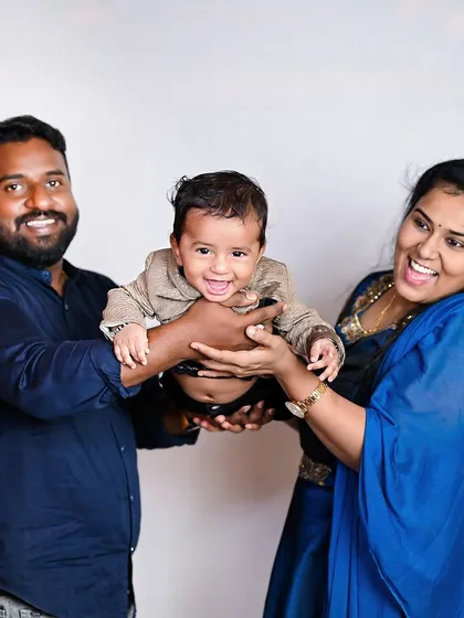 A duplicate of image 72, a fun and joyful family moment.