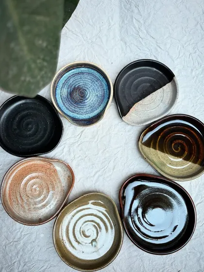A full circle of our colorful and unique spoon rests. It's hard to pick a favorite.