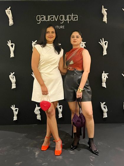 Attending fashion week with my team is a huge part of my job. Here I am with my colleague at the Gaurav Gupta show, ready to soak in all the inspiration.