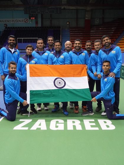 Team India in Zagreb. Posing with the tricolor, we are ready and united to take on our opponents. This is what team spirit and national pride look like.