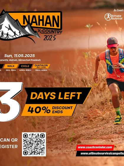 3 days left! We build hype and encourage early registration with these countdown posts for our Nahan trail race.