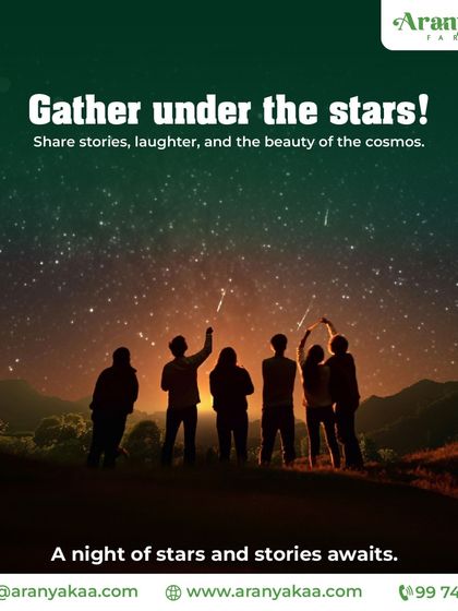Gather under the stars. My farms, away from city lights, offer the perfect canvas to share stories, laughter, and the profound beauty of the cosmos.
