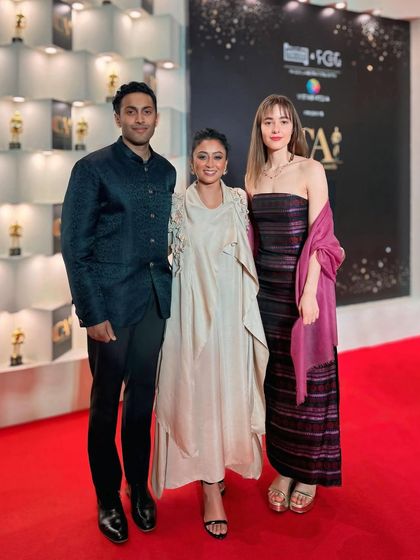 A group photo from the Critics' Choice Awards. It’s a reminder that every successful look is a team effort, involving talented designers, makeup artists, and the client's own wonderful spirit.