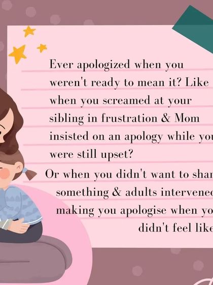 This series of infographics discusses why forced apologies are ineffective and introduces "sportscasting" as a tool to help children understand conflict and develop genuine empathy.