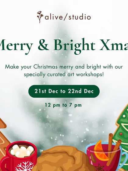An invitation to our special Christmas celebration, complete with art, hot cocoa, and a whole lot of holiday cheer.