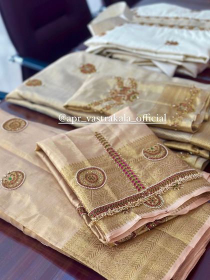 Each blouse features unique motifs and embroidery patterns.