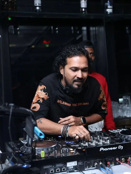 Another shot from the NYE 2025 party. You can see me getting into the groove, feeling the music before I send that energy out to the crowd.