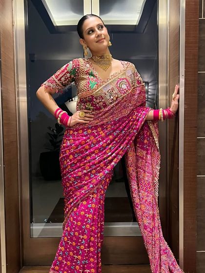 A pose that exudes confidence. The makeup for Isha Malviya was designed to be as striking and memorable as her personality.