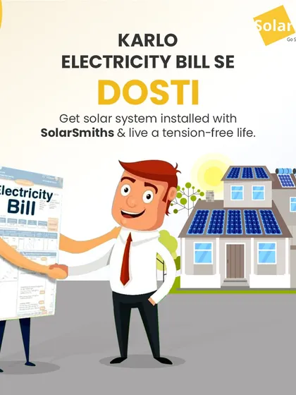 Let's make friends with your electricity bill. With a solar system installed by my team, you can live a tension-free life without worrying about high costs.