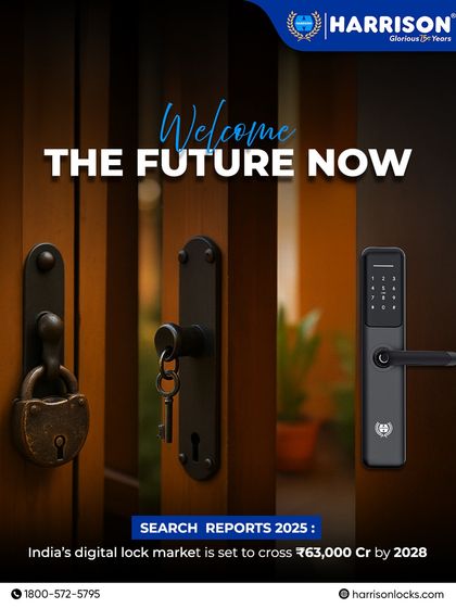 The future of home security is already here. As India's digital lock market grows, we lead the way by evolving from traditional padlocks to the sleek, smart, and secure digital locks of tomorrow.