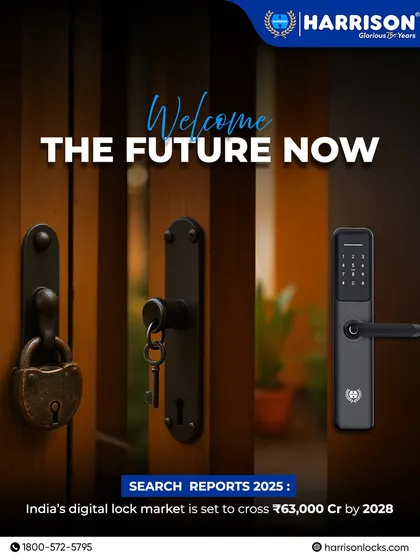 The future of home security is already here. As India's digital lock market grows, we lead the way by evolving from traditional padlocks to the sleek, smart, and secure digital locks of tomorrow.