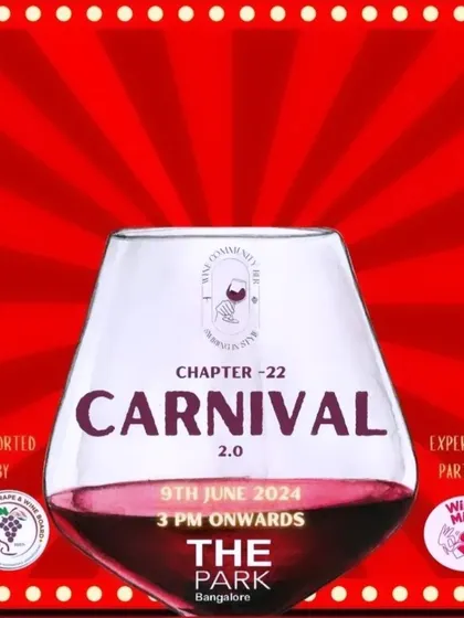 A poster for Carnival 2.0, the city's favorite wine affair. We were the proud venue partner for this stylish event featuring Indian and International wines.