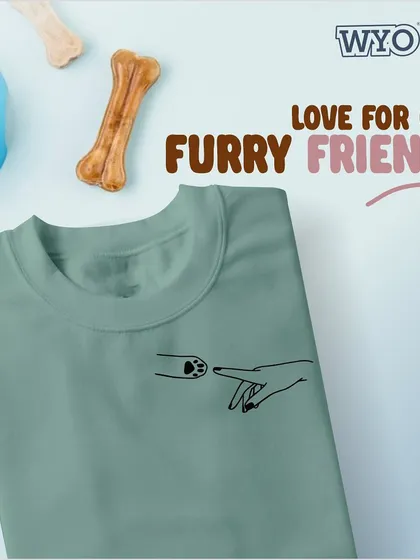 A duplicate of image 36, showcasing the popular and artistic paw-touching-hand design.
