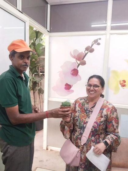 Our team is always happy to help. Here's another free plant finding a new home on World Environment Day.