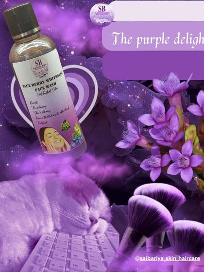 The purple delight. My Blueberry Whitening Facewash is rich in antioxidants to help even out your skin tone and enhance your natural radiance with every wash.