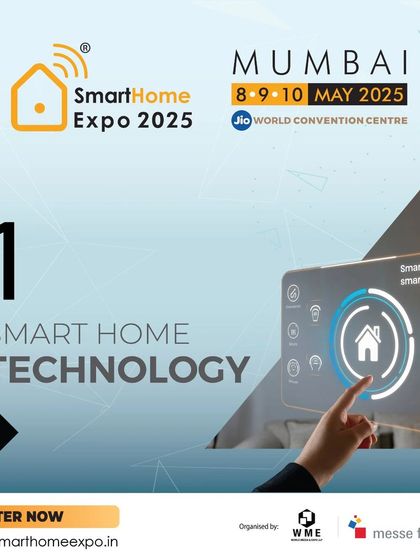 This graphic introduces Smart Home Technology as the first of eight key product sections at the expo.
