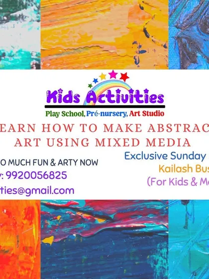 Sundays are for art. Join our exclusive Sunday sessions for kids and mommies to learn how to make abstract art using mixed media. It's a fun and creative way to spend quality time together.