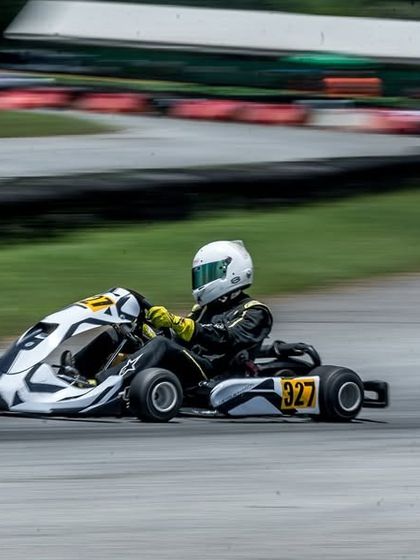 A panning shot of our driver during the RMC Asia Max race.