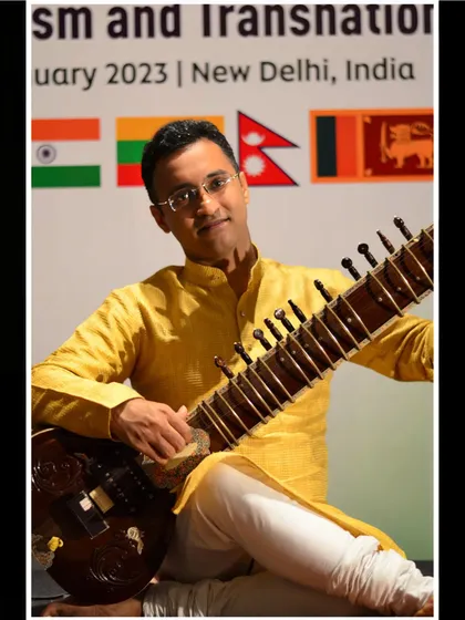 A full-length shot from the BIMSTEC performance.