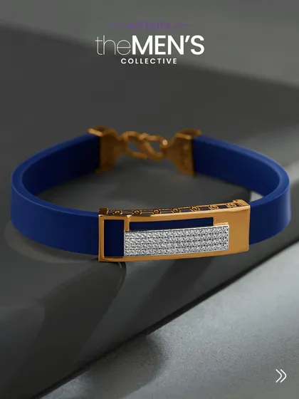 A detailed product view of the blue strap bracelet. You can see the secure gold clasp and the precisely set pavé diamonds, showcasing my commitment to quality in every component.