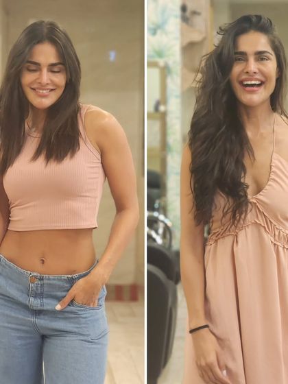 From a chic bob to long, beachy waves. This transformation shows the versatility of extensions for a fun and carefree new look.