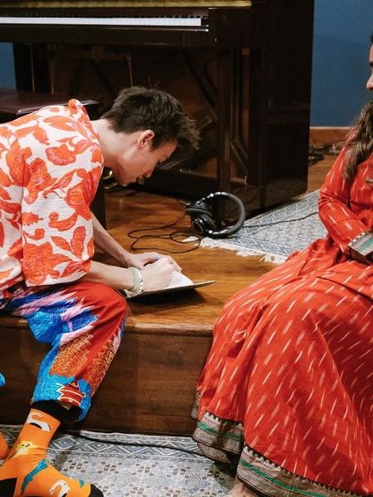 Jacob signing my notebook. These small, personal moments are the souvenirs I cherish the most from these incredible collaborations.