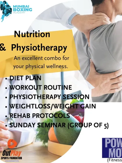 This is my complete athlete support system. I offer custom diet plans for weight management, targeted workout routines, and physiotherapy sessions. It's a full package for your physical wellness, designed for fighters.