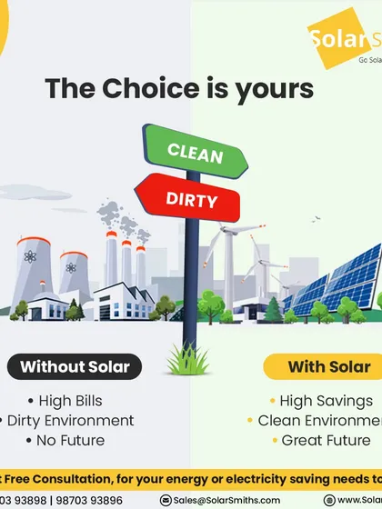 The choice is yours: a dirty environment with high bills, or a clean environment with high savings and a great future. I help you choose the latter.