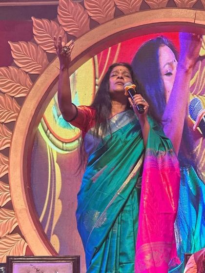 Singing with abandon at the Mysore Palace. The freedom to express the deepest emotions of a song is the true gift of being a performer.