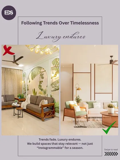 Trends fade, but timeless design endures. This image highlights the difference between a space that follows fleeting trends and one built on timeless principles. We focus on creating homes that stay relevant and beautiful for years, not just for a season.