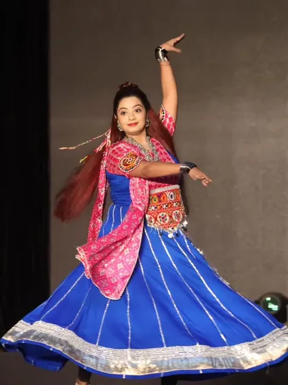 In my element, dancing with the crowd at Rangilo Re. I believe in being part of the celebration, not just presenting it. This is me, bringing the 'ramzat' to life with every step.