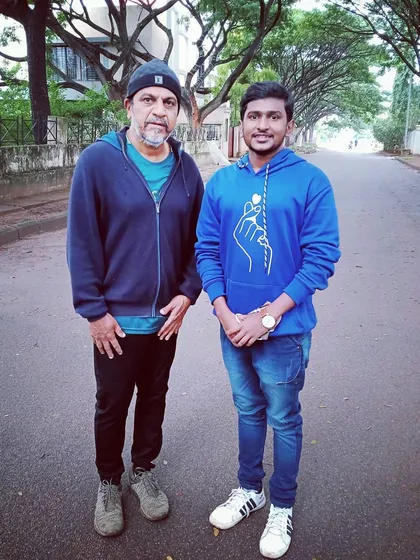 Meeting the legendary Hattrick Hero, Dr. Shivarajkumar sir, was an unforgettable day. He was so humble and spent time encouraging me. Moments like these inspire me to work even harder in my acting journey.