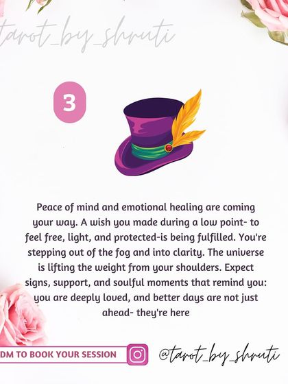 A wish you made is coming true. This reading reveals if a wish related to a relationship, career recognition, or emotional healing and peace of mind is about to manifest.