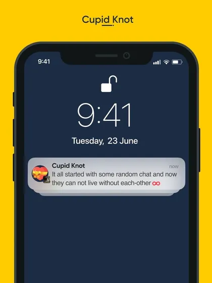 It really can be this simple. A random chat on the app can turn into a lifelong bond. This is a notification I love to see, showing how a simple "hello" can lead to a happily ever after.