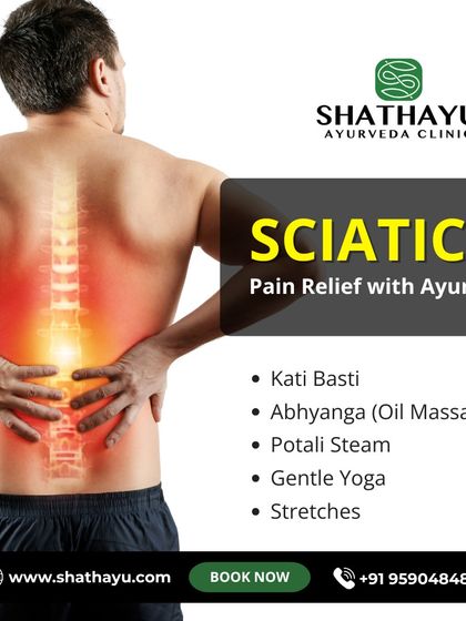 Sciatica pain can be debilitating, but Ayurveda offers a multi-faceted approach. I combine Kati Basti, Abhyanga oil massage, and Potali steam with gentle yoga and stretches to relieve the nerve compression and inflammation causing the pain.