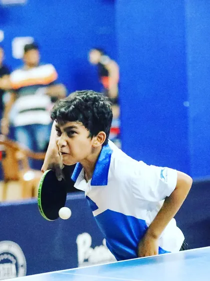 Action shots and podium finishes from the 4-star district tournament, highlighting the skills of Aayan, Aakarshan, Daksh, and Bhoomi.