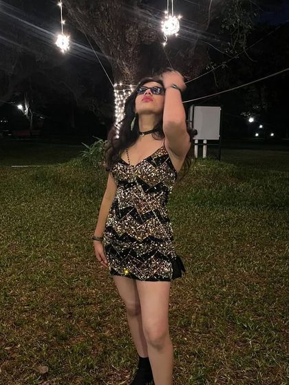 A candid shot from our New Year's Eve gig. The beautiful lighting and festive atmosphere made it a magical night to end the year.