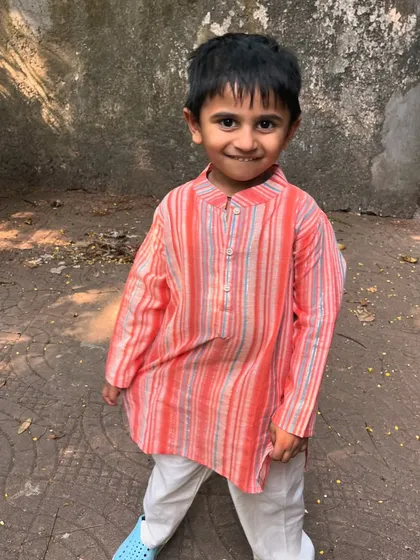 A duplicate of ID 96, this image reinforces the message of comfort and style with our striped pink cotton kurta set.