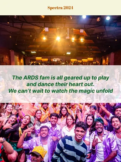 The ARDS fam is all geared up to dance their hearts out. The magic is about to unfold at Spectra.