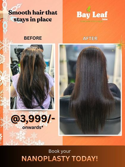 This client wanted smooth hair that stays in place. The before and after photos show how Nanoplasty turned rough, unruly strands into a calm, sleek style that lasts.