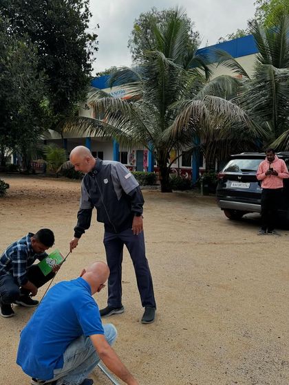 My team and I working on the ground-level planning for the school project. Through golf, we aim to give these kids a chance at excellence and a potential career in the sport.