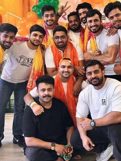 A candid shot with the boys after our Independence Day event. It's all about brotherhood and celebrating our country together.