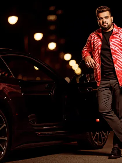 This night-time photo with a sports car reflects the after-party vibe of my music. It's for those moments when the energy needs to keep going.