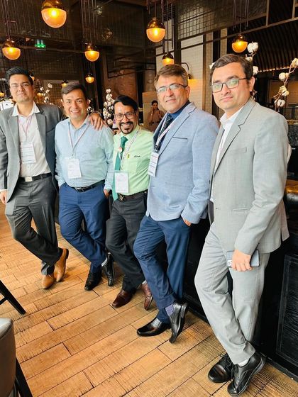 With the Menarini team and Dr. Rathore in Bangkok. Strong industry partnerships are essential for bringing the best products and training to doctors.