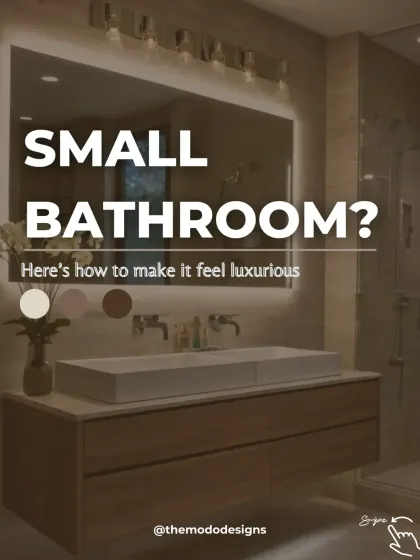 Small bathroom? Here's how to make it feel luxurious. This series of tips shows how smart design choices can transform even a compact space into something special.