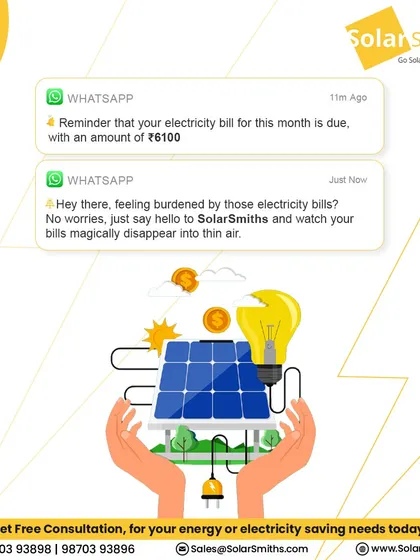 Feeling burdened by your electricity bill? Just say hello to my solar solutions and watch your bills magically disappear into thin air.
