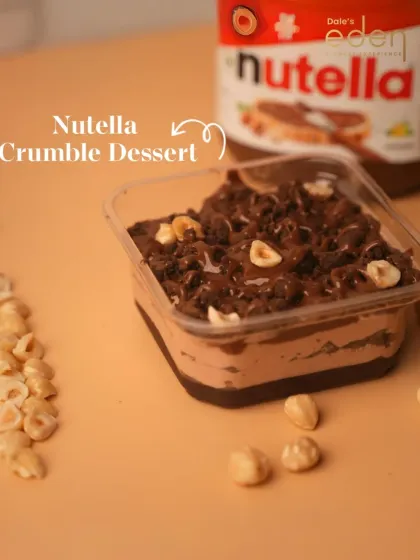 For the Nutella fans. Our Nutella Crumble Dessert tub is packed with hazelnut goodness and a satisfying crunch.