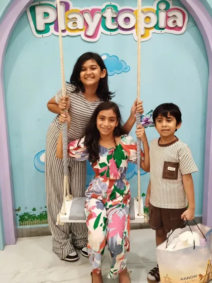 It's always wonderful to see families making memories here. This is a lovely photo from Avisha's 10th birthday celebration at our rainbow swing.
